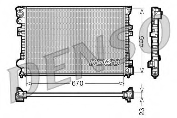 Radiator, racire motor DRM07055 DENSO - Radiator apa/piese Radiator, racire motor DRM07055 DENSO - Radiator apa/piese