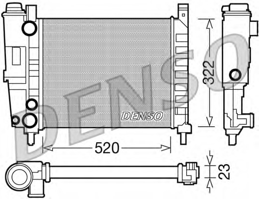 Radiator, racire motor DRM09144 DENSO - Radiator apa/piese Radiator, racire motor DRM09144 DENSO - Radiator apa/piese