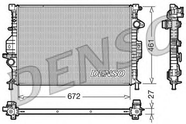 Radiator, racire motor DRM10069 DENSO - Radiator apa/piese Radiator, racire motor DRM10069 DENSO - Radiator apa/piese