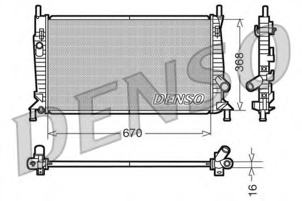 Radiator, racire motor DRM10075 DENSO - Radiator apa/piese Radiator, racire motor DRM10075 DENSO - Radiator apa/piese