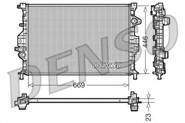 Radiator, racire motor DRM10077 DENSO - Radiator apa/piese Radiator, racire motor DRM10077 DENSO - Radiator apa/piese
