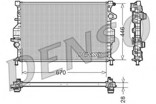 Radiator, racire motor DRM10088 DENSO - Radiator apa/piese Radiator, racire motor DRM10088 DENSO - Radiator apa/piese