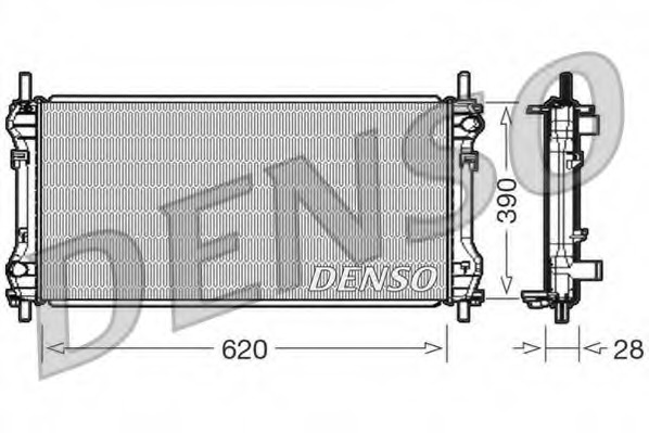 Radiator, racire motor DRM10102 DENSO - Radiator apa/piese Radiator, racire motor DRM10102 DENSO - Radiator apa/piese