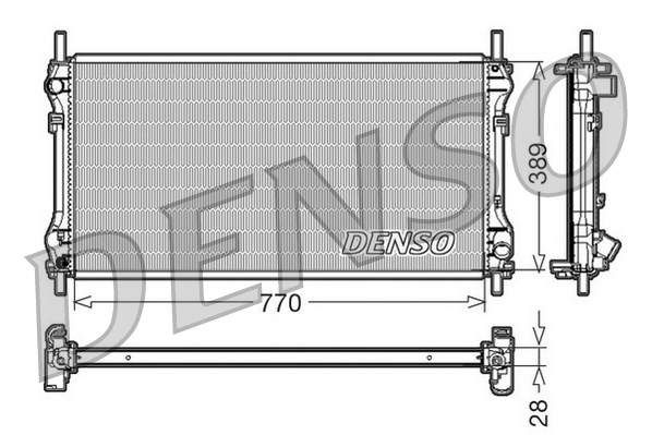 Radiator, racire motor DRM10104 DENSO - Radiator apa/piese Radiator, racire motor DRM10104 DENSO - Radiator apa/piese