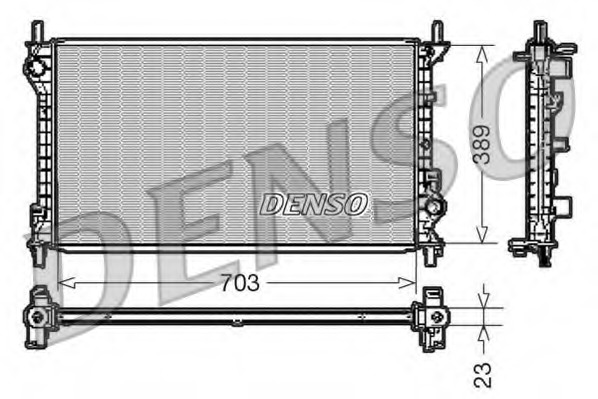 Radiator, racire motor DRM10108 DENSO - Radiator racire apa/ ulei Radiator, racire motor DRM10108 DENSO - Radiator racire apa/ ulei