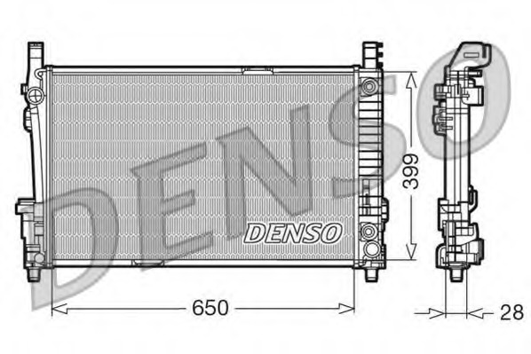 Radiator, racire motor DRM17013 DENSO - Radiator apa/piese Radiator, racire motor DRM17013 DENSO - Radiator apa/piese
