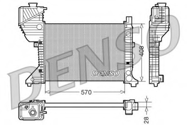 Radiator, racire motor DRM17016 DENSO - Radiator apa/piese Radiator, racire motor DRM17016 DENSO - Radiator apa/piese