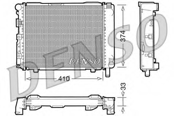 Radiator, racire motor DRM17062 DENSO - Radiator apa/piese