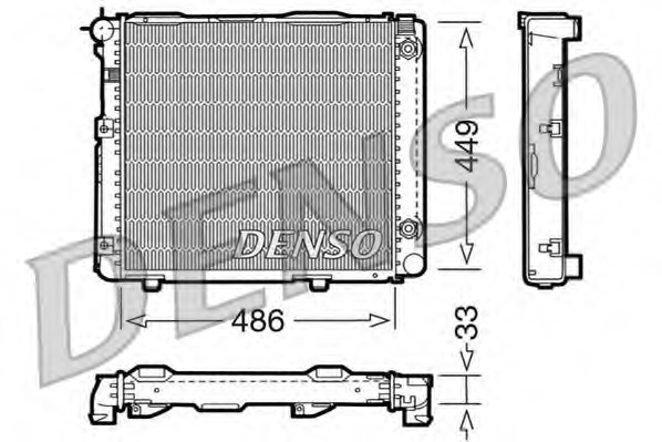 Radiator, racire motor DRM17067 DENSO - Radiator apa/piese