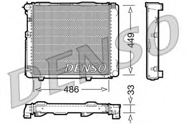 Radiator, racire motor DRM17068 DENSO - Radiator apa/piese