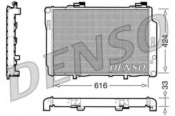 Radiator, racire motor DRM17070 DENSO - Radiator apa/piese