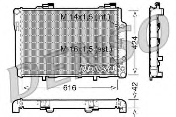 Radiator, racire motor DRM17073 DENSO - Radiator apa/piese