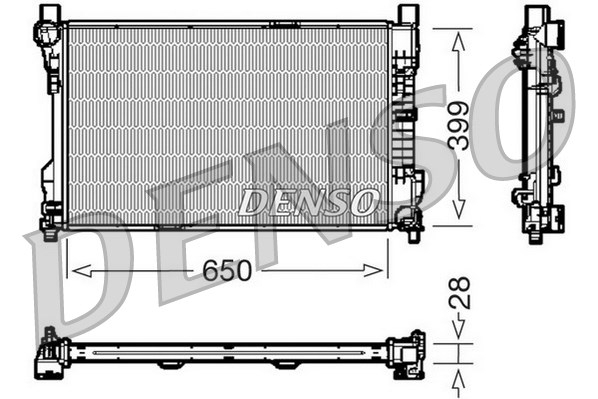 Radiator, racire motor DRM17080 DENSO - Radiator apa/piese Radiator, racire motor DRM17080 DENSO - Radiator apa/piese