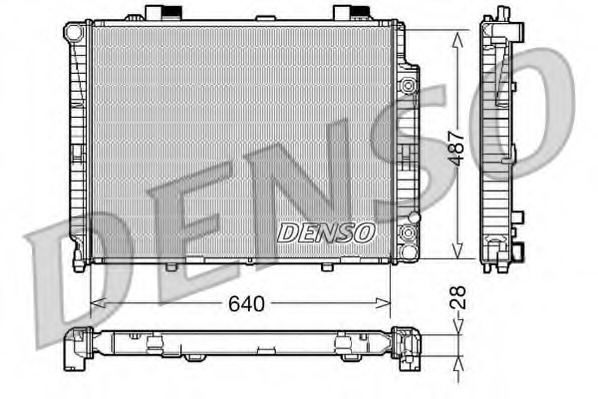 Radiator, racire motor DRM17088 DENSO - Radiator apa/piese