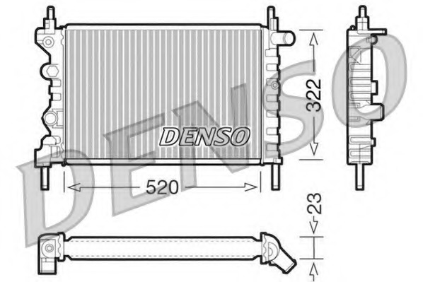Radiator, racire motor DRM20031 DENSO - Radiator apa/piese Radiator, racire motor DRM20031 DENSO - Radiator apa/piese