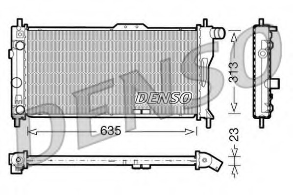 Radiator, racire motor DRM20034 DENSO - Radiator apa/piese Radiator, racire motor DRM20034 DENSO - Radiator apa/piese