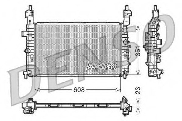 Radiator, racire motor DRM20092 DENSO - Radiator apa/piese Radiator, racire motor DRM20092 DENSO - Radiator apa/piese