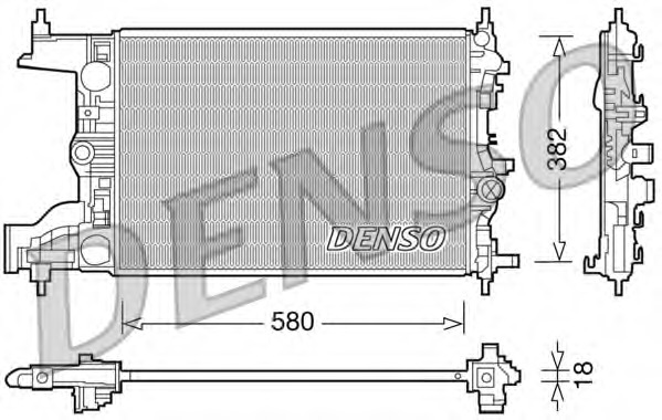 Radiator, racire motor DRM20094 DENSO - Radiator apa/piese Radiator, racire motor DRM20094 DENSO - Radiator apa/piese