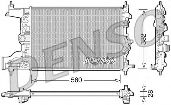 Radiator, racire motor DRM20097 DENSO - Radiator apa/piese Radiator, racire motor DRM20097 DENSO - Radiator apa/piese