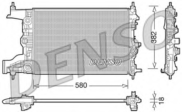 Radiator, racire motor DRM20099 DENSO - Radiator apa/piese Radiator, racire motor DRM20099 DENSO - Radiator apa/piese