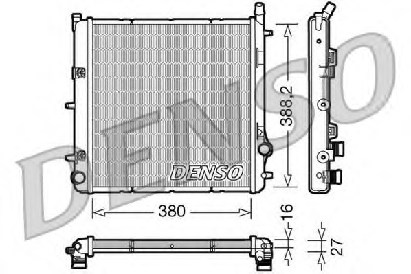Radiator, racire motor DRM21005 DENSO - Radiator apa/piese Radiator, racire motor DRM21005 DENSO - Radiator apa/piese
