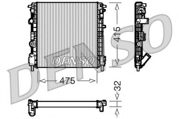Radiator, racire motor DRM23015 DENSO - Radiator apa/piese Radiator, racire motor DRM23015 DENSO - Radiator apa/piese