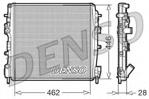 Radiator, racire motor DRM23018 DENSO - Radiator apa/piese Radiator, racire motor DRM23018 DENSO - Radiator apa/piese