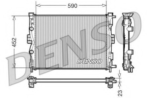 Radiator, racire motor DRM23055 DENSO - Radiator apa/piese Radiator, racire motor DRM23055 DENSO - Radiator apa/piese