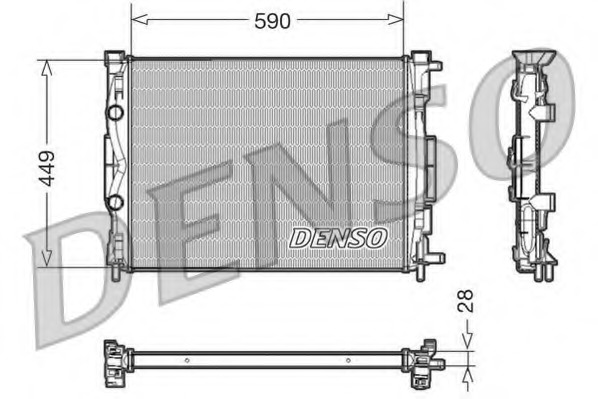 Radiator, racire motor DRM23056 DENSO - Radiator apa/piese Radiator, racire motor DRM23056 DENSO - Radiator apa/piese