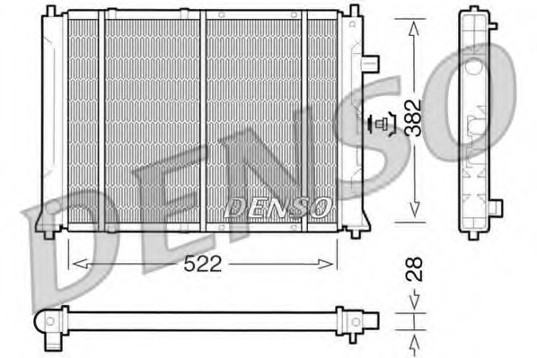 Radiator, racire motor DRM24014 DENSO - Radiator apa/piese Radiator, racire motor DRM24014 DENSO - Radiator apa/piese