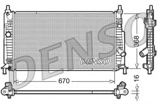 Radiator, racire motor DRM44020 DENSO - Radiator apa/piese Radiator, racire motor DRM44020 DENSO - Radiator apa/piese