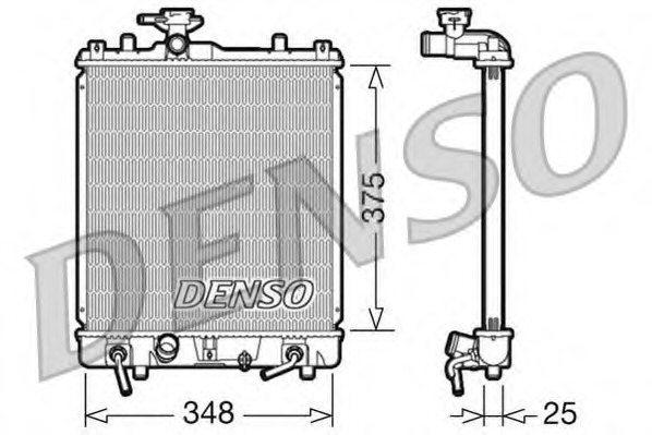 Radiator, racire motor DRM47009 DENSO - Radiator apa/piese Radiator, racire motor DRM47009 DENSO - Radiator apa/piese