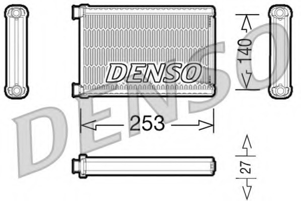 Schimbator caldura, incalzire habitaclu DRR05005 DENSO - Schimbator caldura Schimbator caldura, incalzire habitaclu DRR05005 DENSO - Schimbator caldura