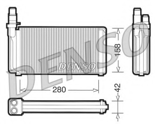 Schimbator caldura, incalzire habitaclu DRR09020 DENSO - Schimbator caldura Schimbator caldura, incalzire habitaclu DRR09020 DENSO - Schimbator caldura