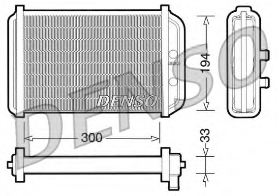 Schimbator caldura, incalzire habitaclu DRR09033 DENSO - Radiator incalzire interior