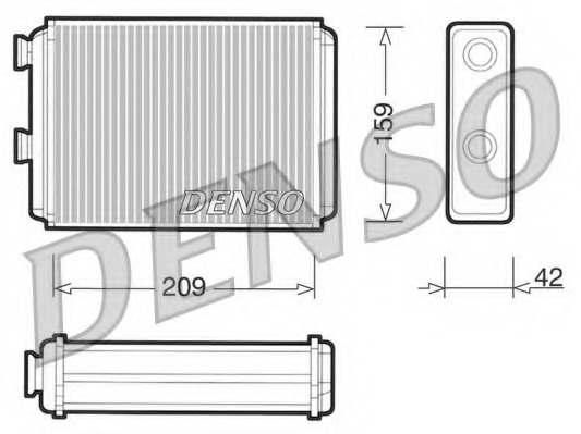 Schimbator caldura, incalzire habitaclu DRR09070 DENSO - Schimbator caldura Schimbator caldura, incalzire habitaclu DRR09070 DENSO - Schimbator caldura