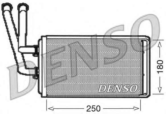 Schimbator caldura, incalzire habitaclu DRR09100 DENSO - Radiator incalzire interior