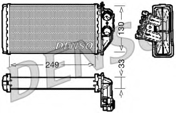Schimbator caldura, incalzire habitaclu DRR21002 DENSO - Radiator incalzire interior
