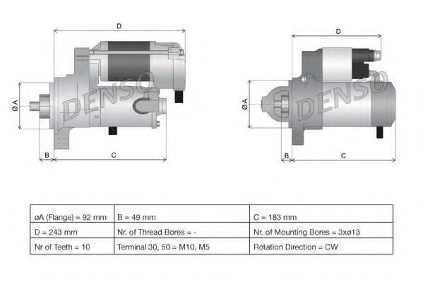 starter DSN940 DENSO - Sistem pornire
