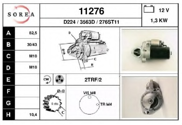 starter 11276 EAI - Demaror / electromotor starter 11276 EAI - Demaror / electromotor