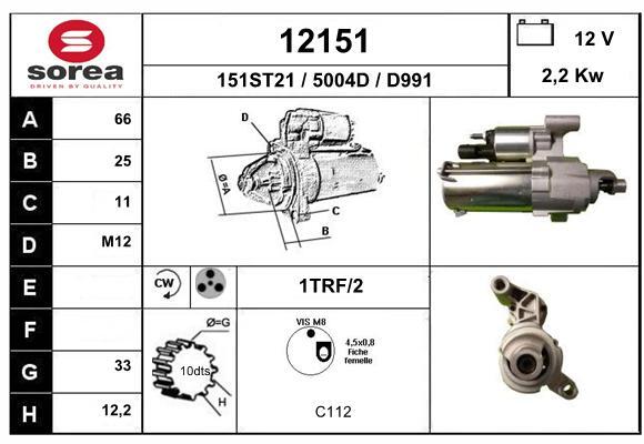 starter 12151 EAI - Demaror / electromotor