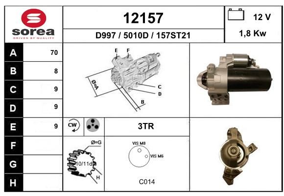 starter 12157 EAI - Demaror / electromotor starter 12157 EAI - Demaror / electromotor
