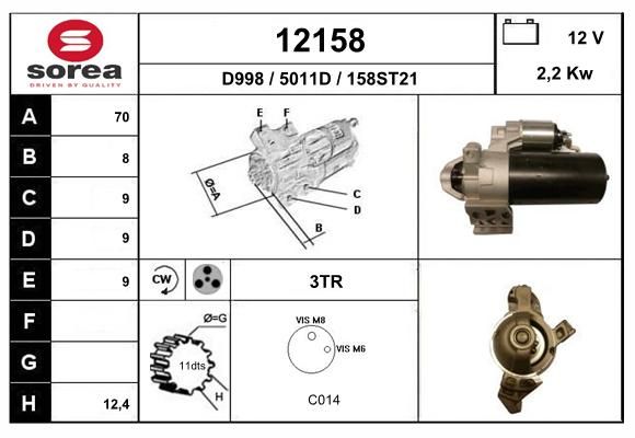 starter 12158 EAI - Demaror / electromotor starter 12158 EAI - Demaror / electromotor