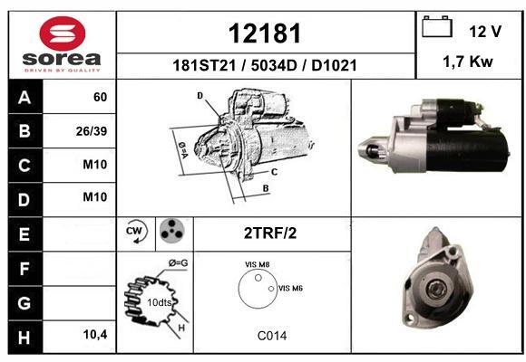 starter 12181 EAI - Demaror / electromotor starter 12181 EAI - Demaror / electromotor