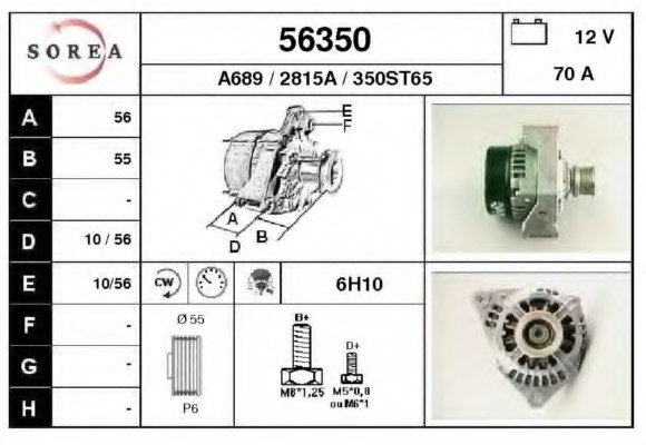 Generator / Alternator 56350 EAI - Generator /alternator / elemente Generator / Alternator 56350 EAI - Generator /alternator / elemente