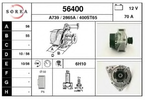 Generator / Alternator 56400 EAI - Generator /alternator / elemente Generator / Alternator 56400 EAI - Generator /alternator / elemente