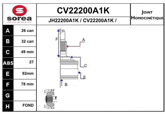 Set articulatie, planetara CV22200A1K EAI - Articulatie/ set
