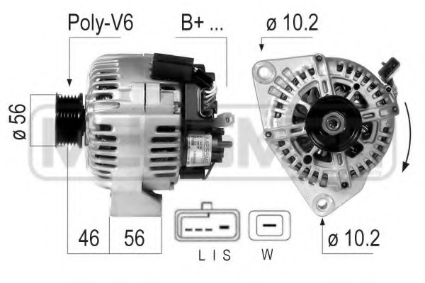 Generator / Alternator 210536 ERA - Generator /alternator / elemente Generator / Alternator 210536 ERA - Generator /alternator / elemente