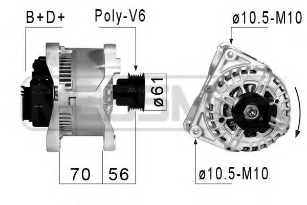 Generator / Alternator 210825 ERA - Generator /alternator / elemente