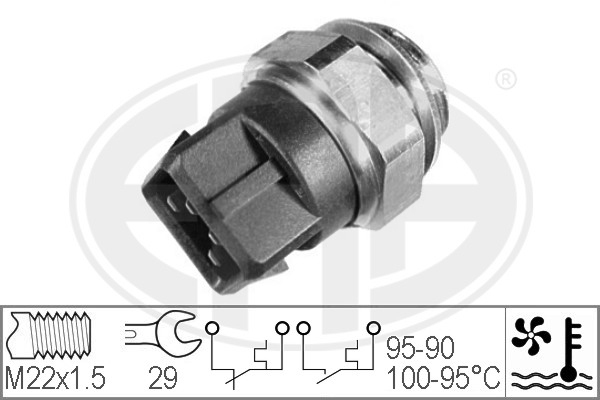 Comutator temperatura, ventilator radiator 330229 ERA - Comutator / senzor Comutator temperatura, ventilator radiator 330229 ERA - Comutator / senzor